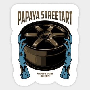 TE37 (TOURING EVOLUTION 37) - PAPAYA STREETART Sticker